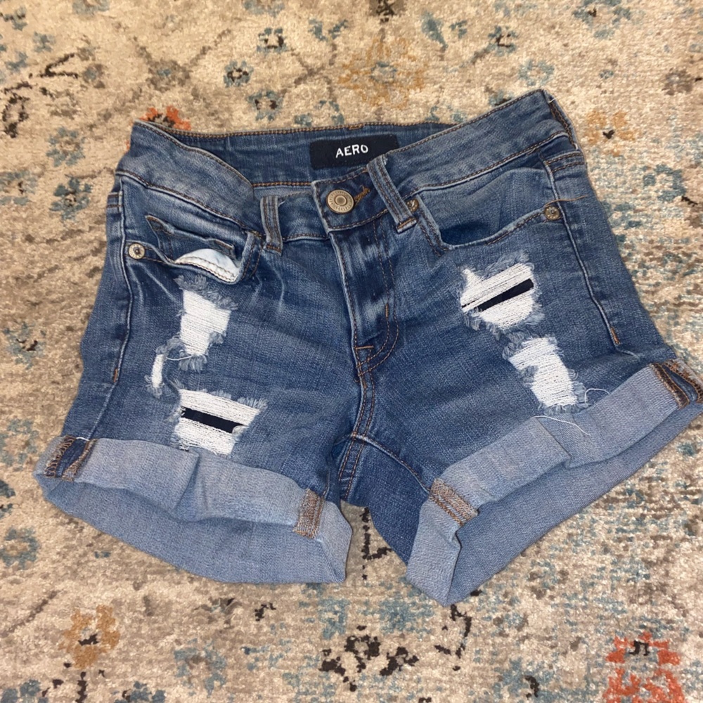 Aeropostale womens ripped jeans shorts